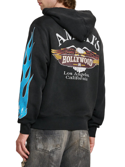 Amiri Ma Flames Zip-Front Hoodie