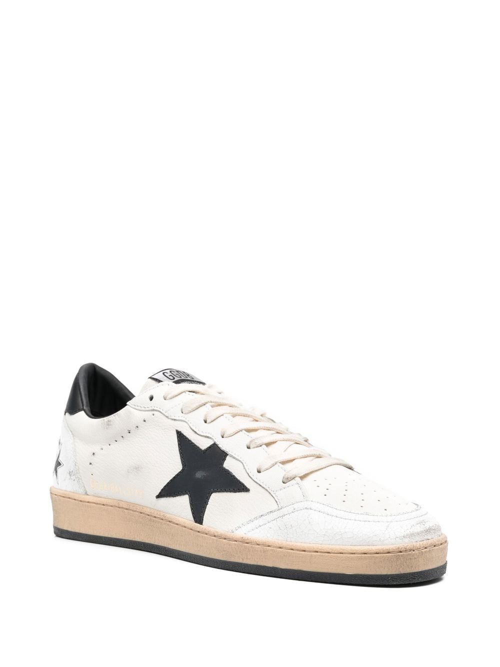 Golden Goose Ball Star Leather Sneakers White/Black