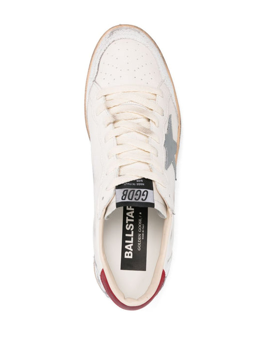 Golden Goose Ball Star Leather Sneakers White/Gray
