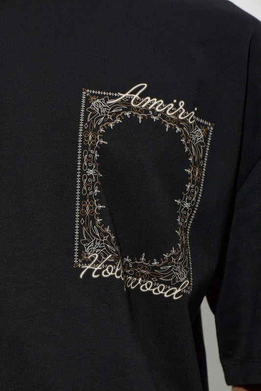 Amiri Logo Embroidered T-Shirt Black