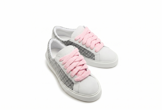 NUMERIS Signet Candy Floss suede sneakers