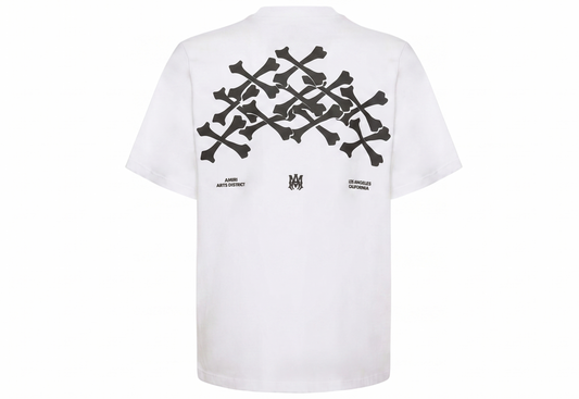 Amiri T-Shirts White BONES STACKED TEE