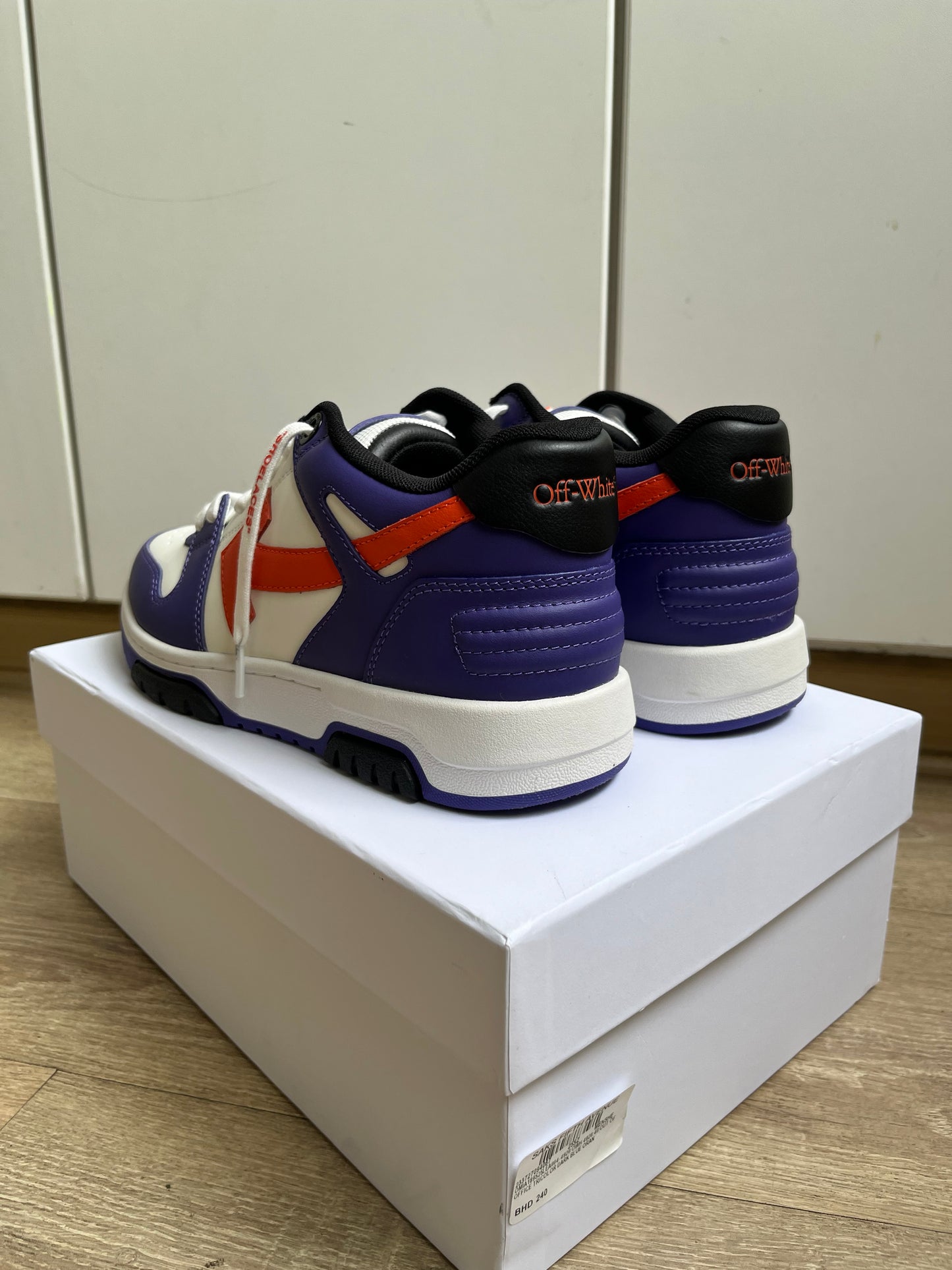 OFF-WHITE Out Of Office OOO Low Tops - White Purple Orange