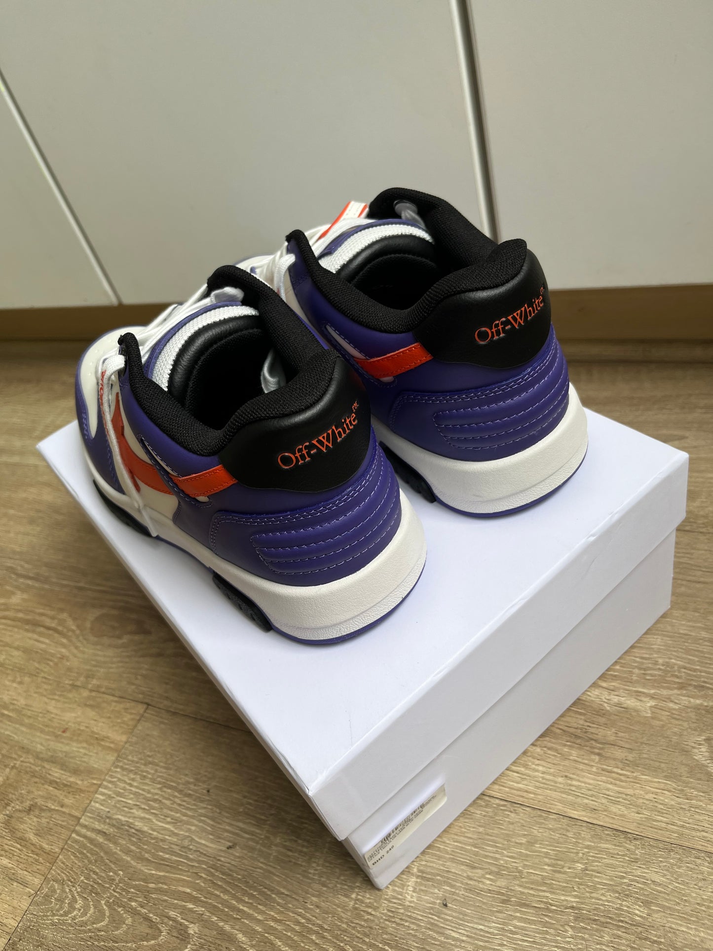 OFF-WHITE Out Of Office OOO Low Tops - White Purple Orange