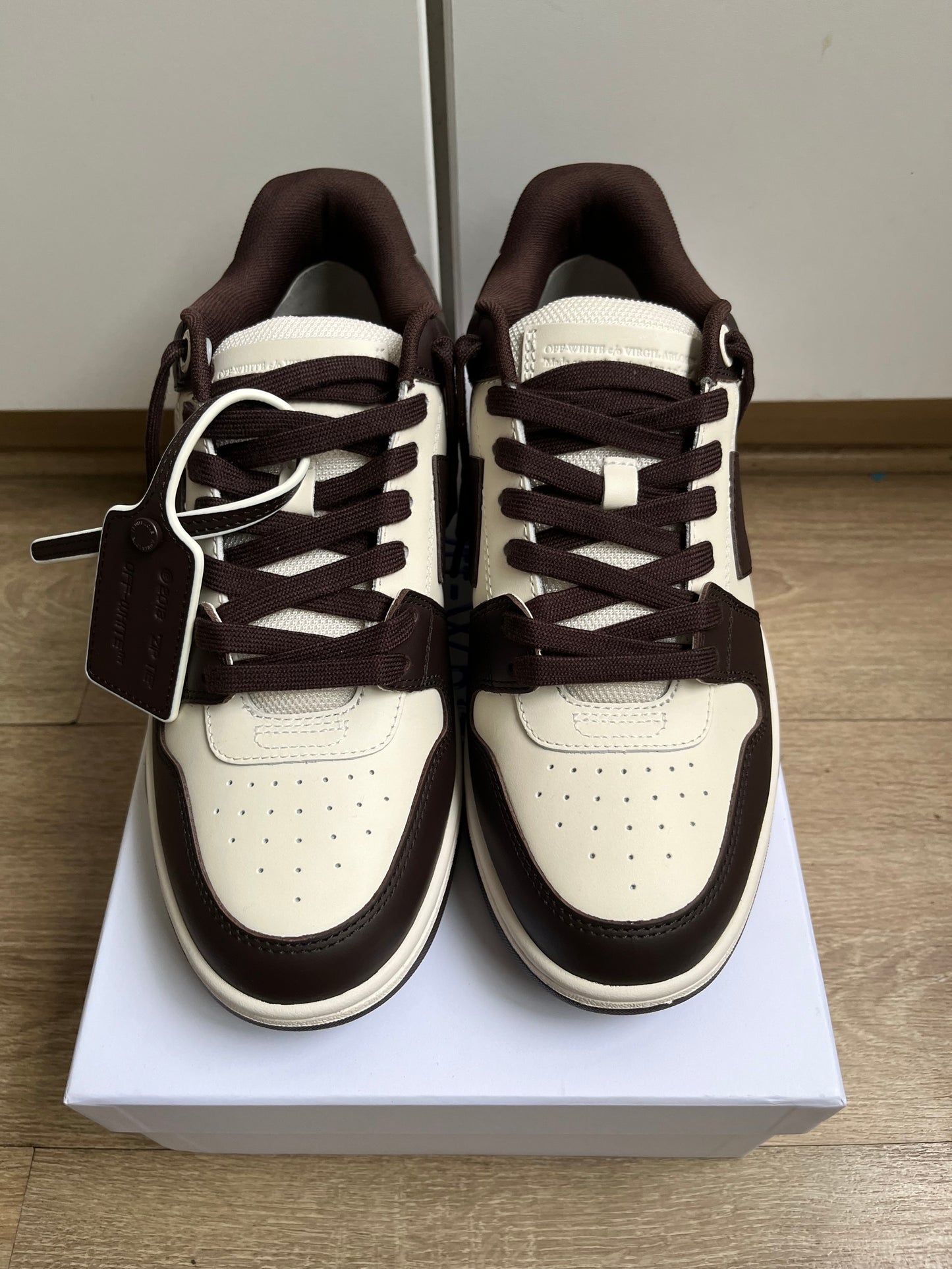 OFF-WHITE Out Of Office "OOO" Low Tops - Chocolate Cream