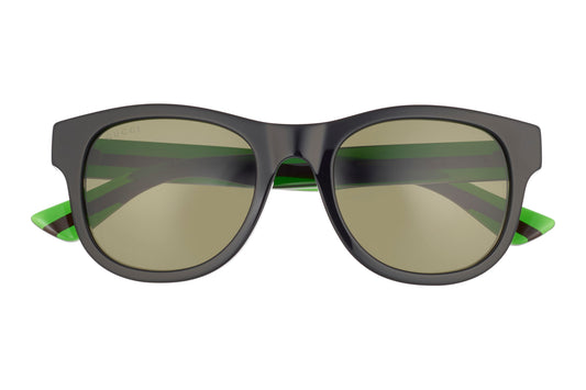 Gucci 52mm Square Sunglasses BLACK GREEN
