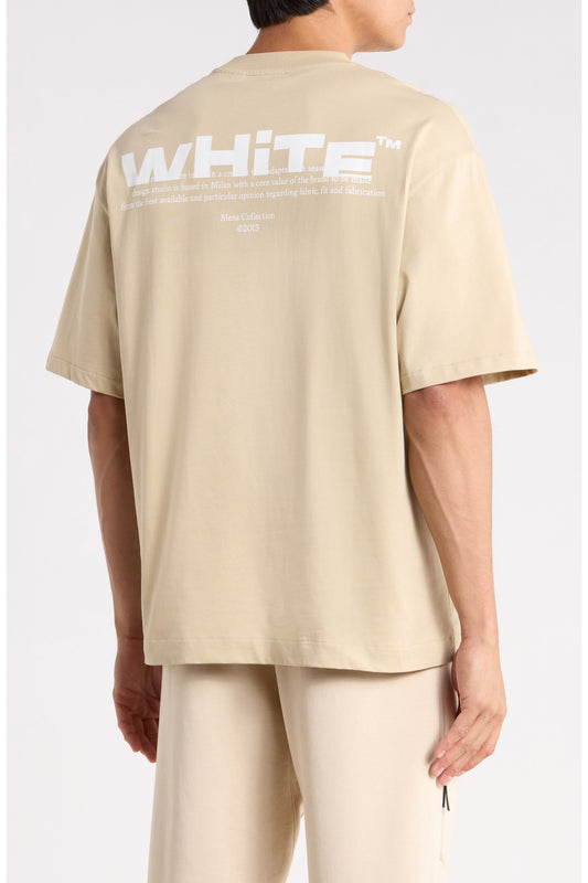 Off-White Shared Skate Graphic T-Shirt Brown Rice