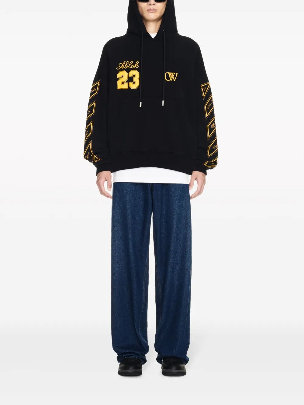 Off-White Brushed Cotton OW23 Skate Fit Hoodie