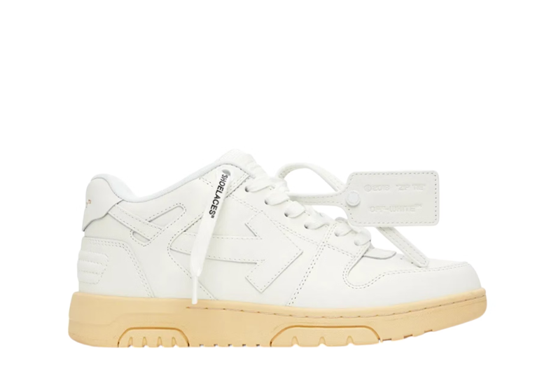 OFF-WHITE Out Of Office OOO Low Tops White Beige Sole