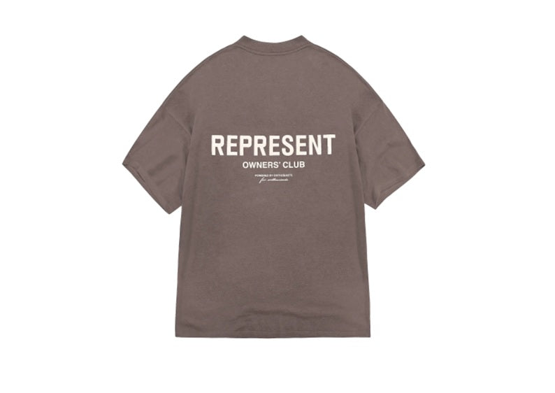 Represent Owners Club Script T-Shirt Brown