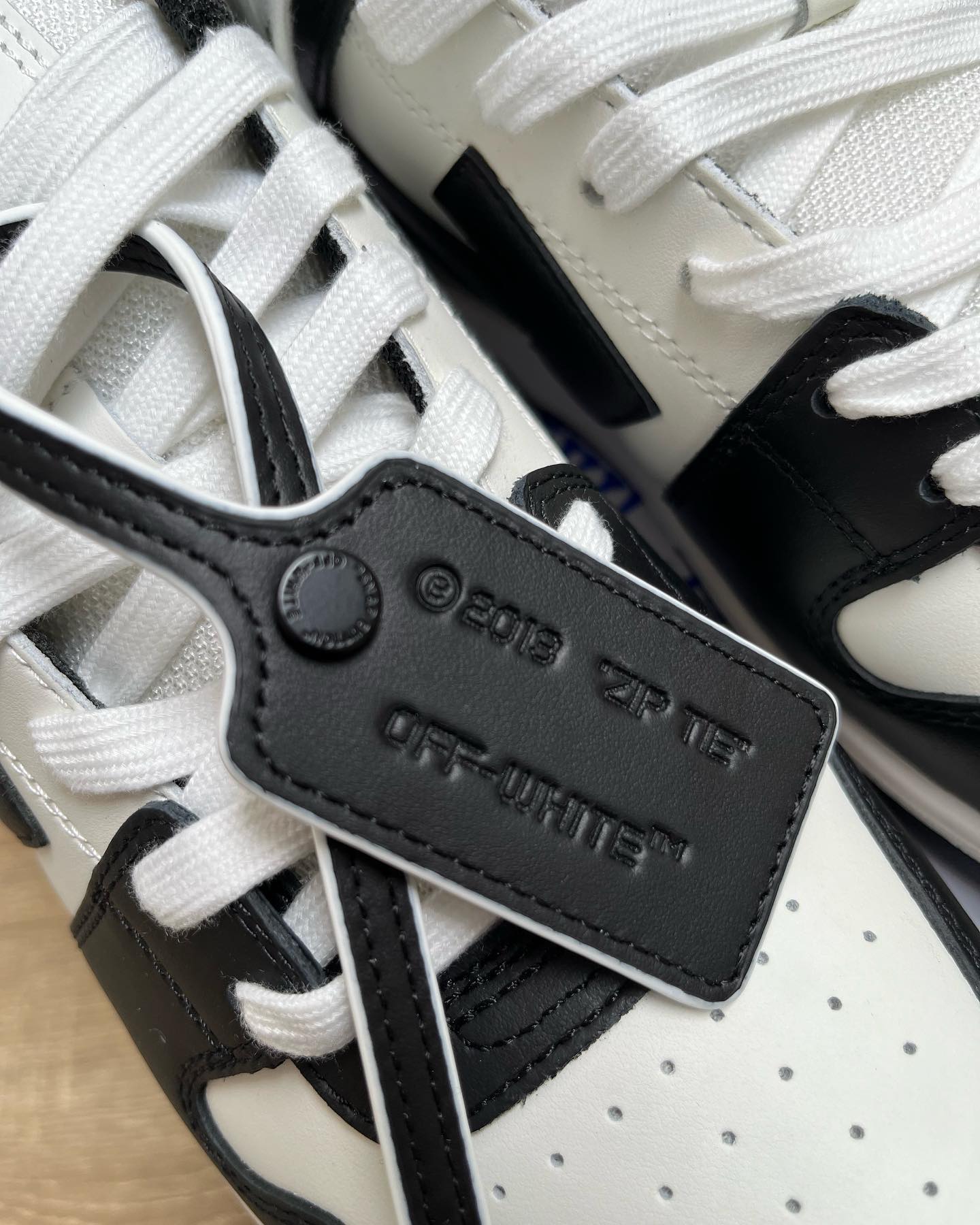 Off-White Out Of Office Calf Leather Panda