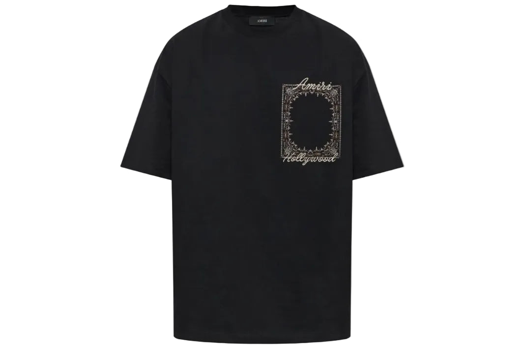 Amiri Logo Embroidered T-Shirt Black
