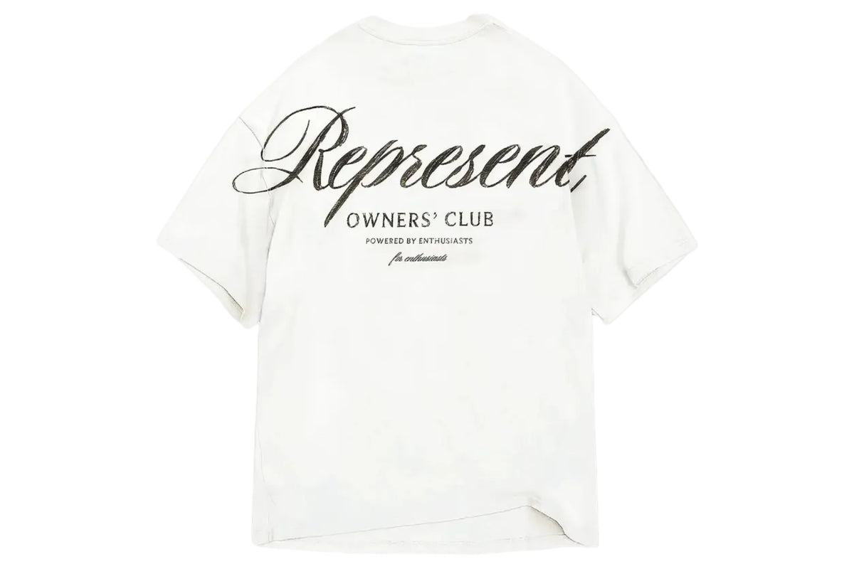 Represent Owners Club Script T-Shirt White