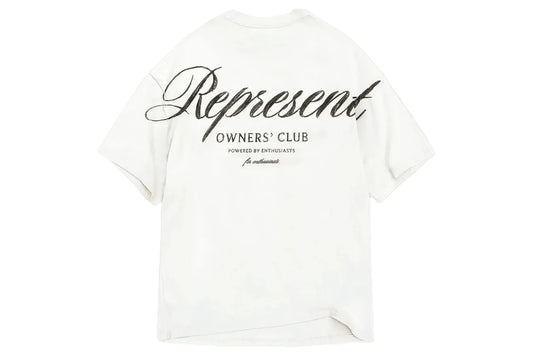 Represent Owners Club Script T-Shirt White