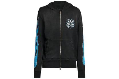 Amiri Ma Flames Zip-Front Hoodie