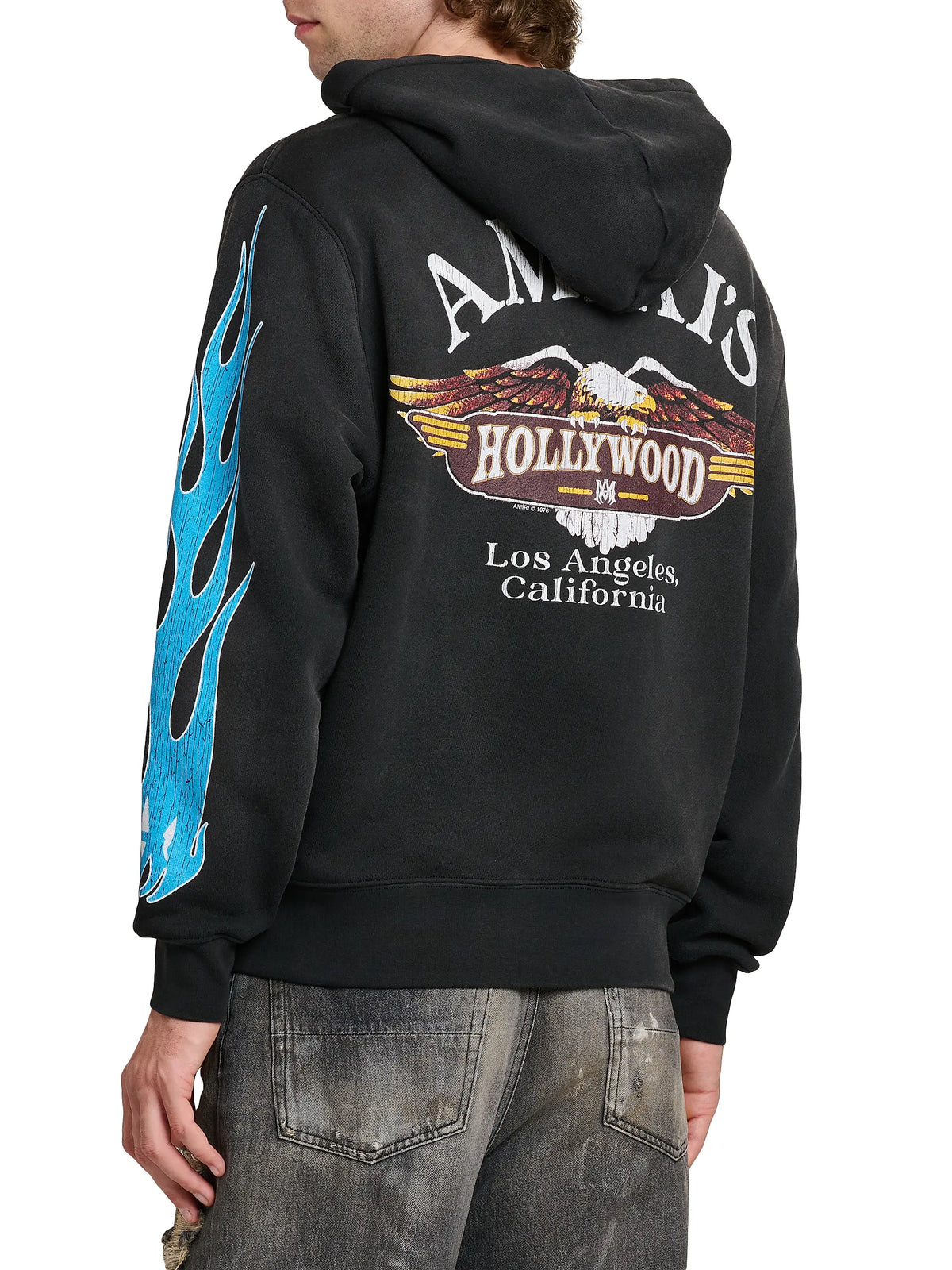 Amiri Ma Flames Zip-Front Hoodie