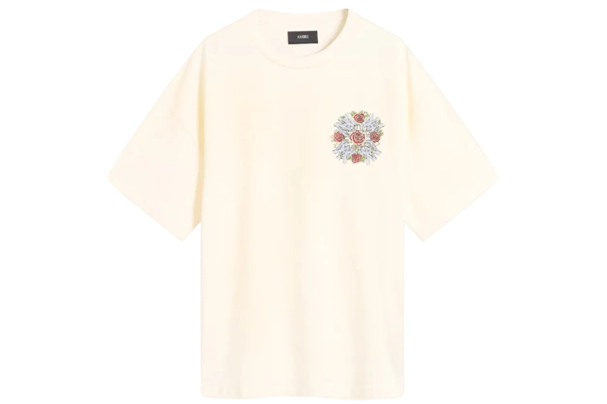 AMIRI Crystal Out For Trouble T-Shirt Ivory