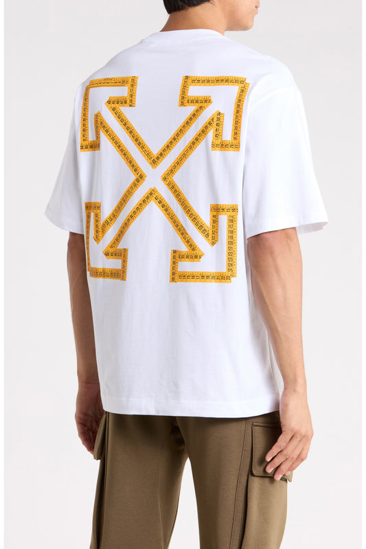 Off-White Tape Arrow Graphic T-Shirt White Yellow