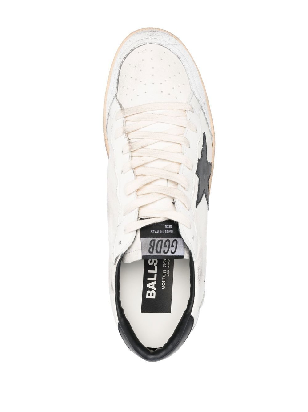 Golden Goose Ball Star Leather Sneakers White/Black
