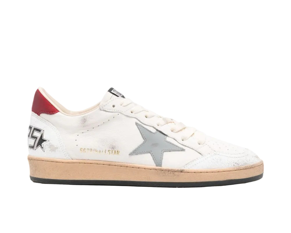 Golden Goose Ball Star Leather Sneakers White/Gray