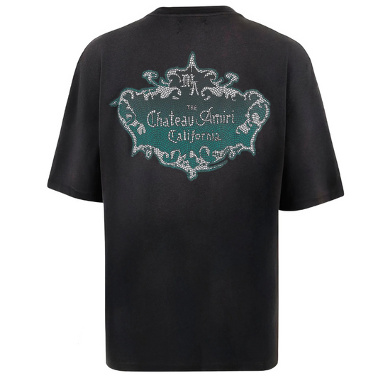 AMIRI Chateau Crewneck T-Shirt BlackBlue