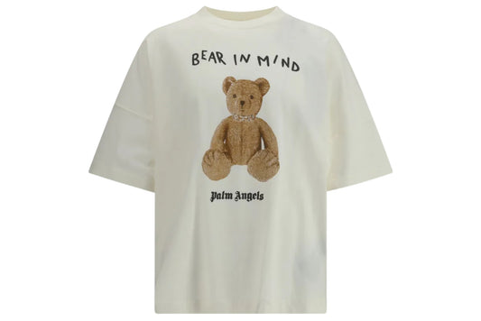 Palm Angels White "Bear in Mind" T-shirt