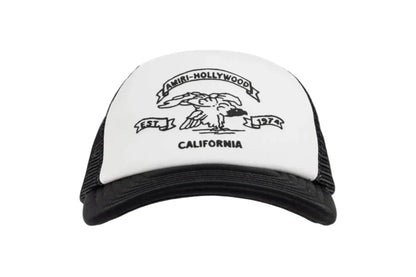 AMIRI Black & White Eagle Trucker Cap
