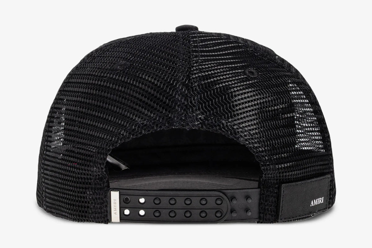 AMIRI Black & White Eagle Trucker Cap