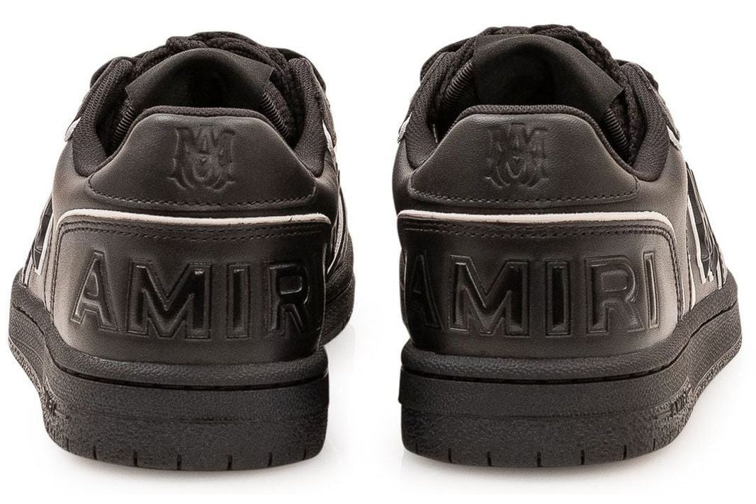 Amiri Low Logo Detailed Perforated Black