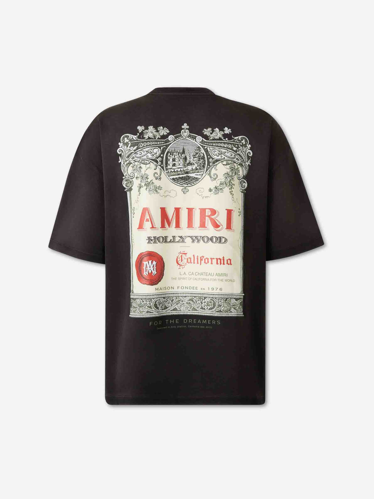 AMIRI Black Chateau Stamp Oversized T-Shirt