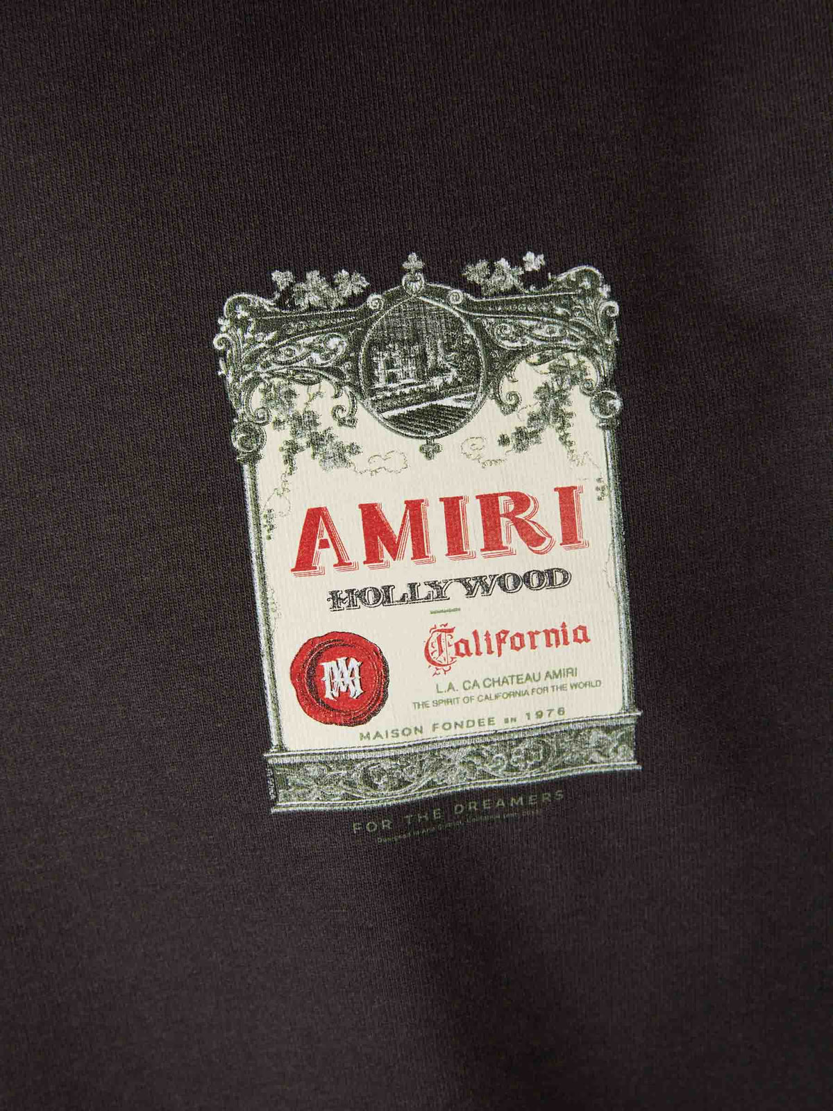 AMIRI Black Chateau Stamp Oversized T-Shirt