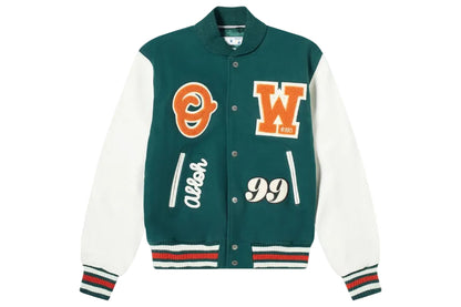 OFF WHITE Jacket University Barrel White/Green