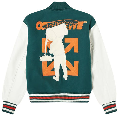 OFF WHITE Jacket University Barrel White/Green