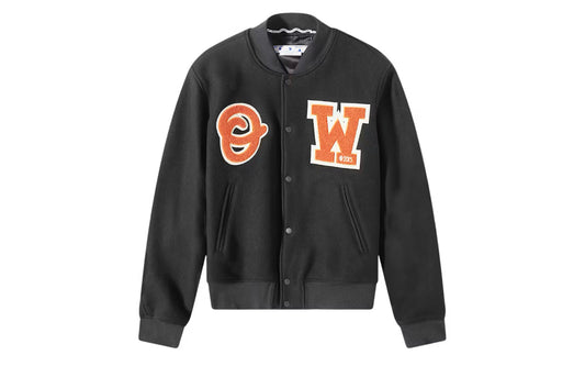 OFF-White Varsity Jacket Black/Orange