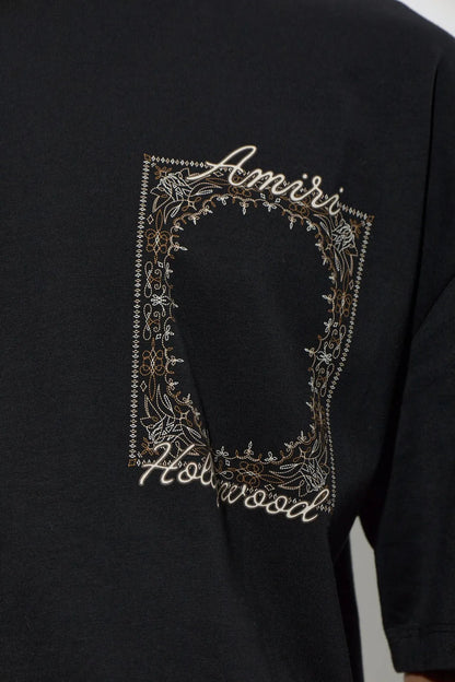 Amiri Logo Embroidered T-Shirt Black
