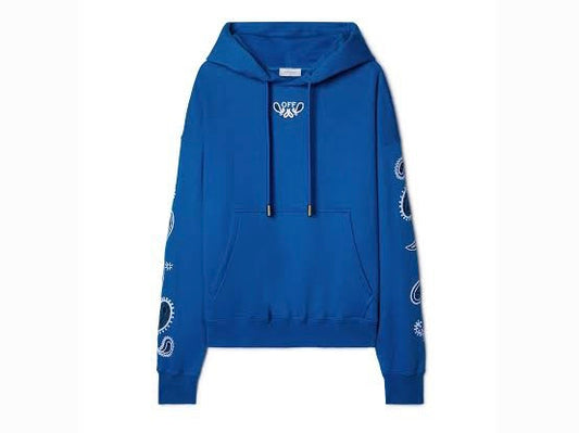 OFF-White Hoodie Blue detalle bordados
