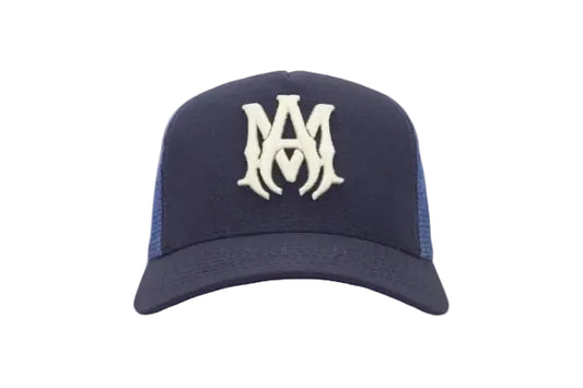 AMIRI MA Trucker Hat Navy Blue/White
