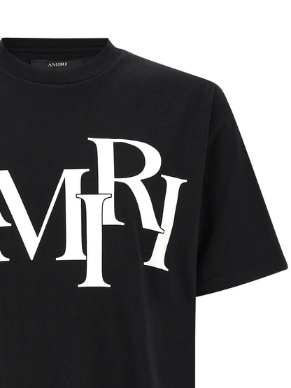 AMIRI Staggered Logo T-Shirt Black