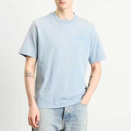 AMIRI Bleach Bandana Patch T-shirt "Ashley Blue"