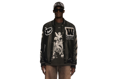 OFF WHITE Jacket Varsity Leather