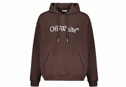 Off-White Hoodie Brown Logo