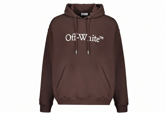 Off-White Hoodie Brown Logo