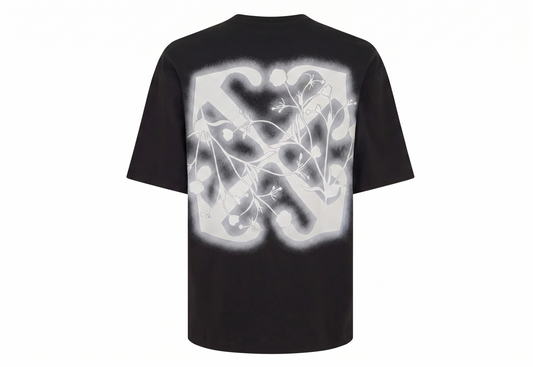 Off-White Black Flower Arrow Sketch