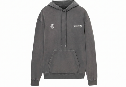 ALLSAINTS Grey Emblem Hoodie
