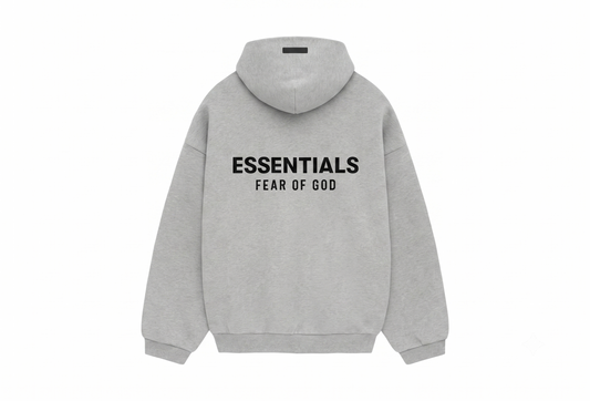 Fear of God Essentials Fleece Hoodie (FW24) Light Heather Gray