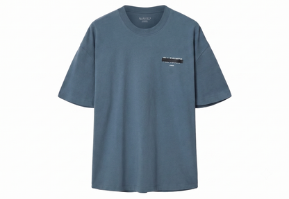 AllSaints Blue Organic Cotton Redact T-Shirt