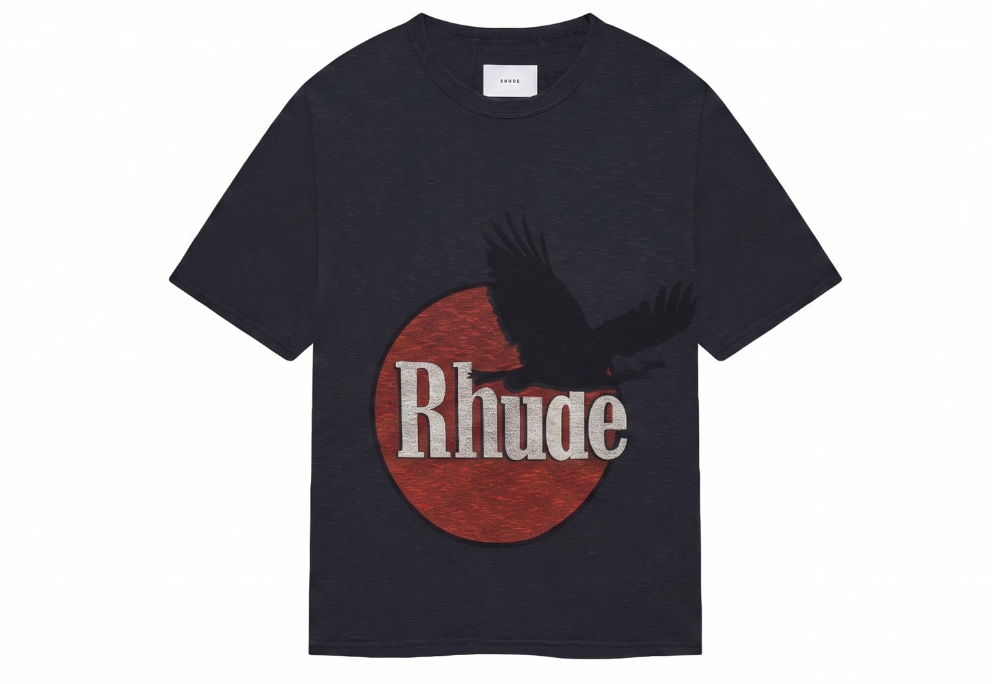 Rhude Black Eagle Logo Graphic T-Shirt