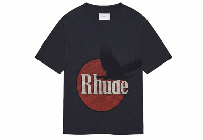 Rhude Black Eagle Logo Graphic T-Shirt
