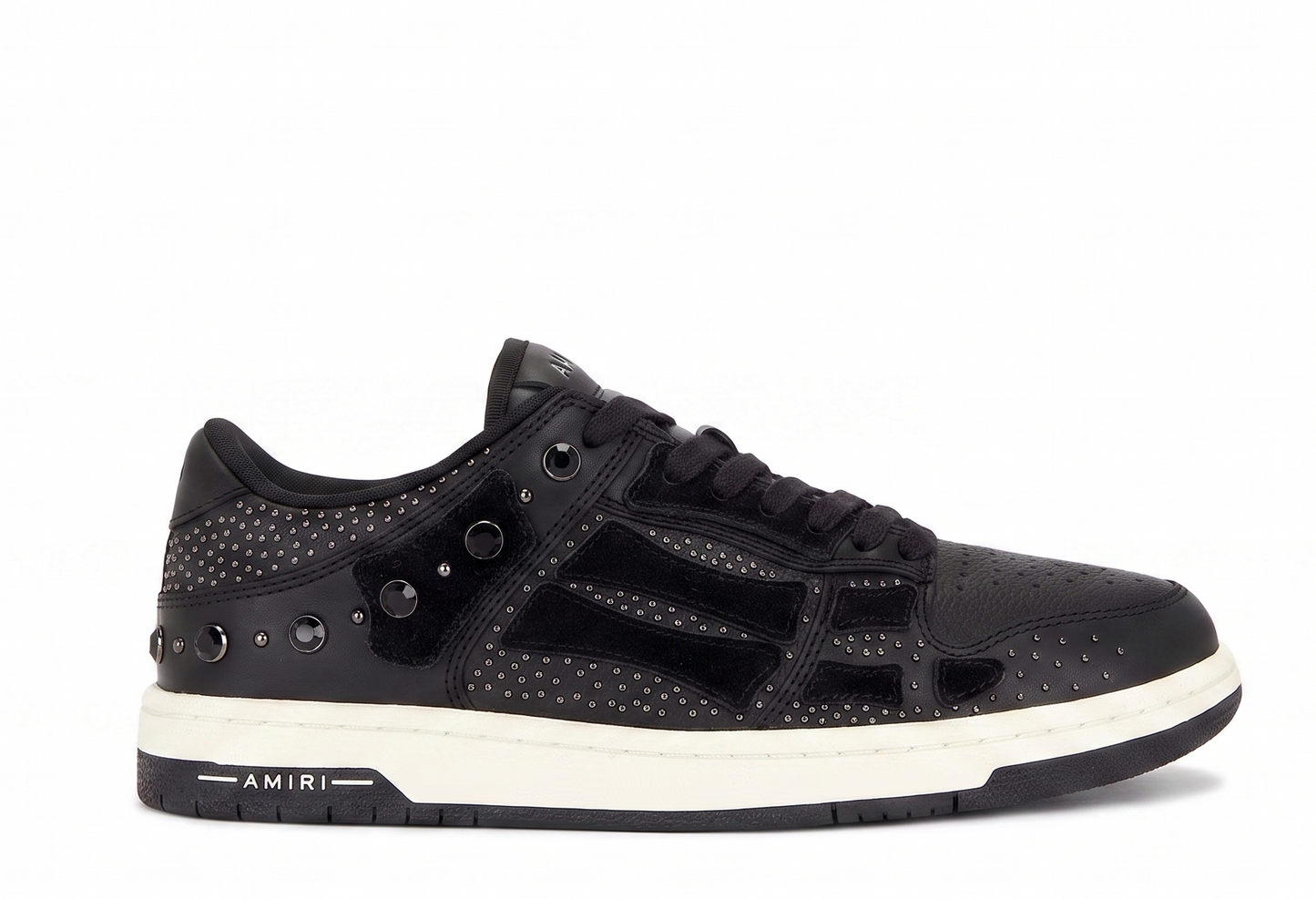 AMIRI Crystal Studded Skel Black