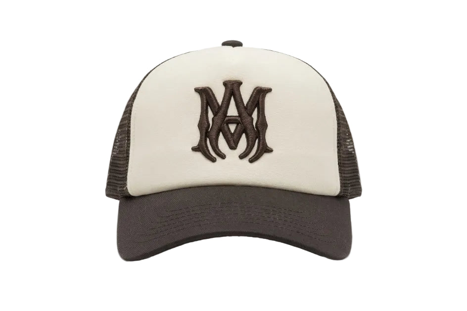 AMIRI Brown & White MA Foam Trucker Cap